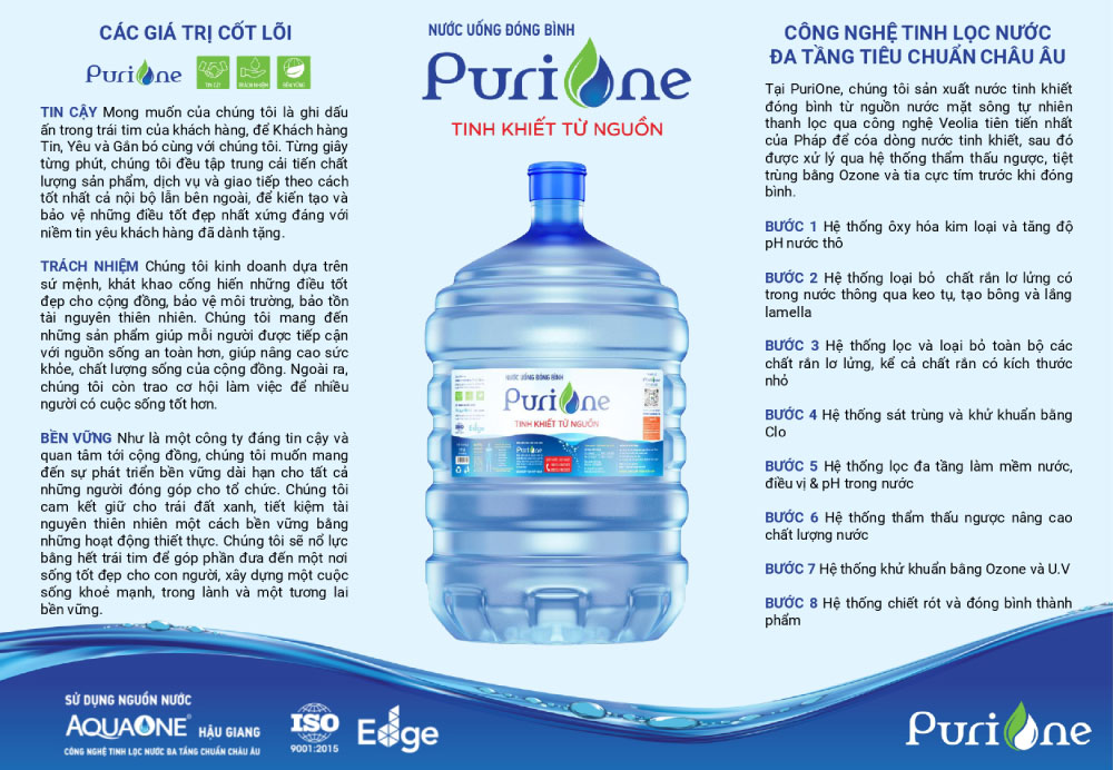 Công nghệ sản xuất nước bình PuriOne